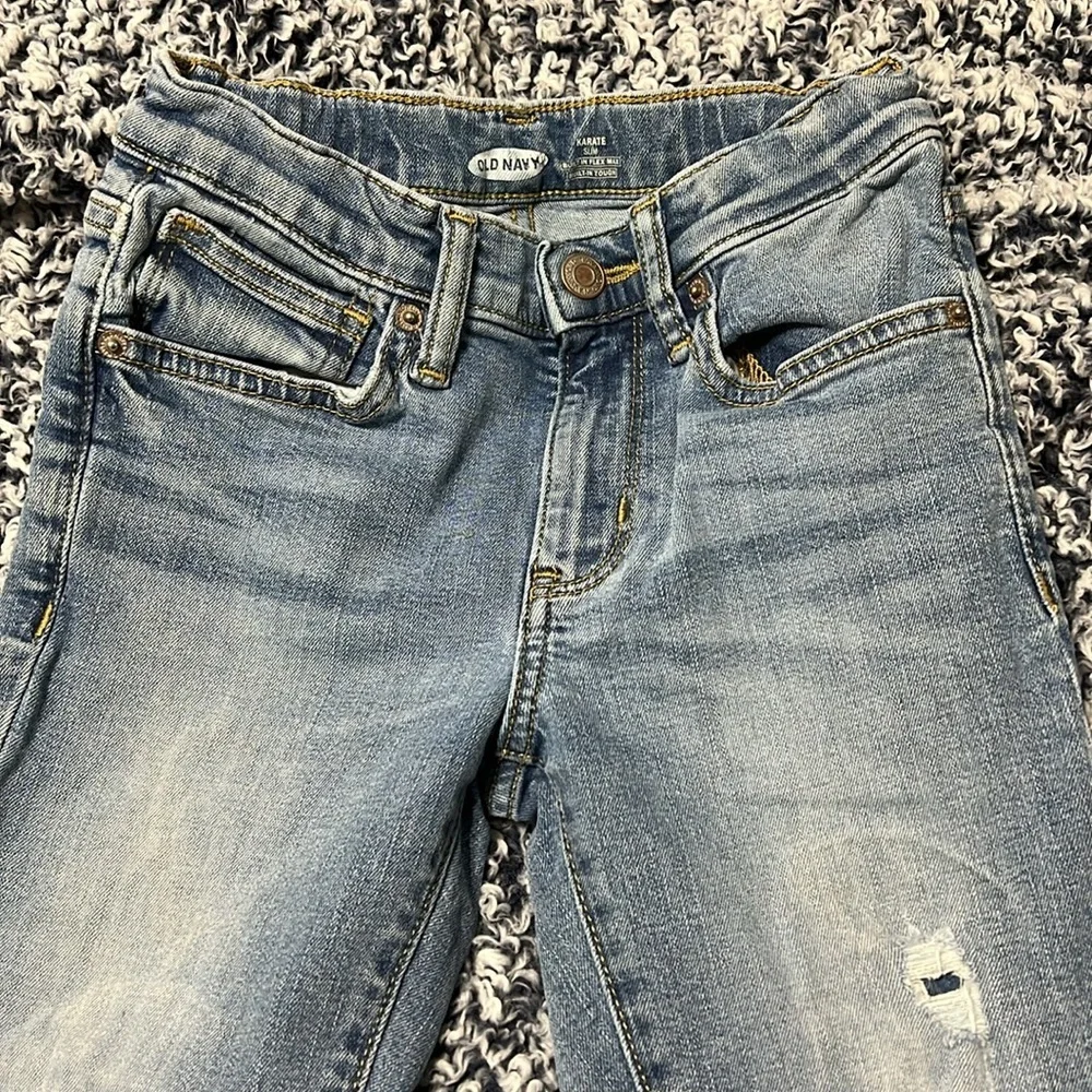 Boys Old Navy Karate Indigo Vintage Work Jeans Size 8